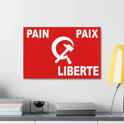 Flag of Algerian Communist Party - Canvas Wall Art - The Sticker Space