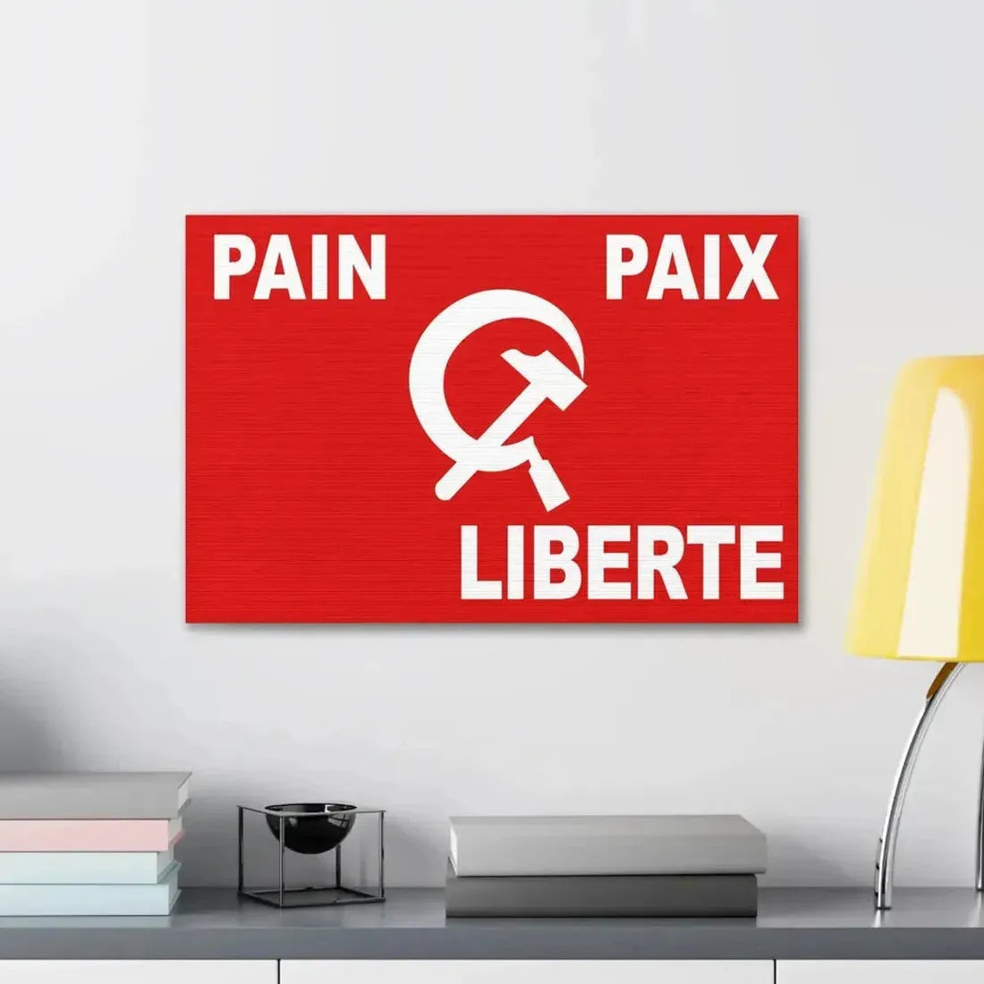 Flag of Algerian Communist Party - Canvas Wall Art - The Sticker Space