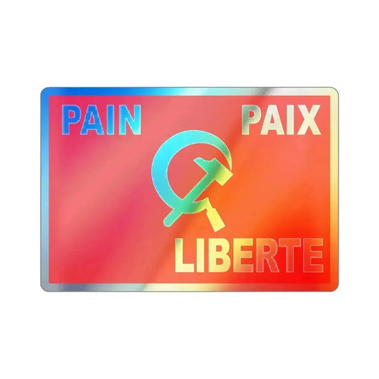 Flag of Algerian Communist Party Holographic STICKER Die-Cut Vinyl Decal 6 Inch - The Sticker Space