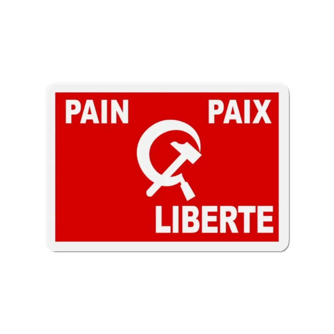 Flag of Algerian Communist Party - Refrigerator Magnet 2 Inch - The Sticker Space