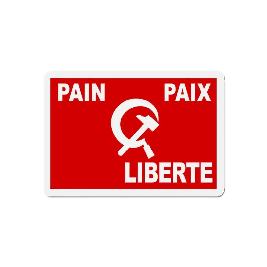 Flag of Algerian Communist Party - Refrigerator Magnet 4 Inch - The Sticker Space