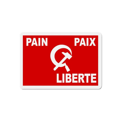 Flag of Algerian Communist Party - Refrigerator Magnet 4 Inch - The Sticker Space