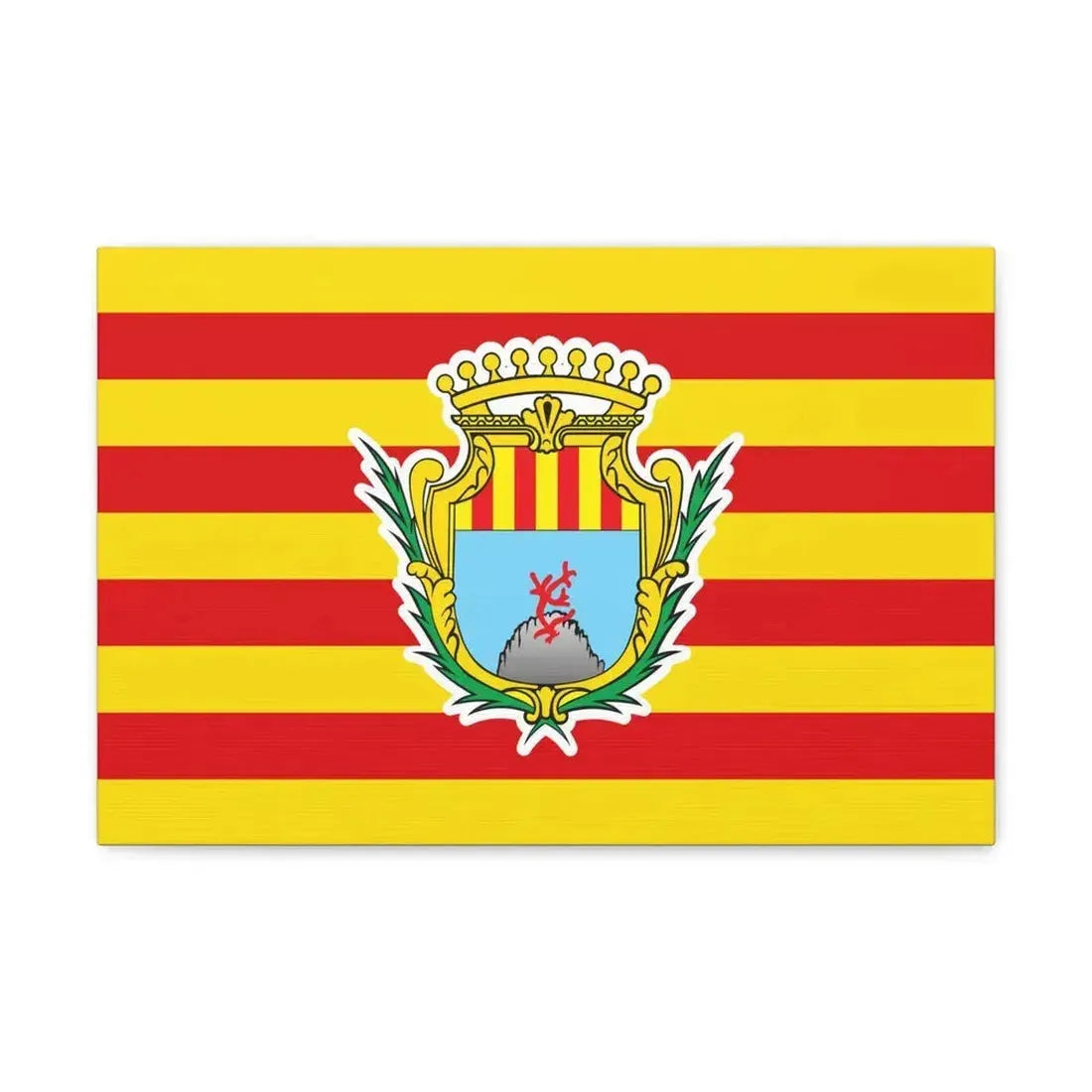 Flag of Alghero Italy - Canvas Wall Art 18″ x 12″ 1.25" - The Sticker Space