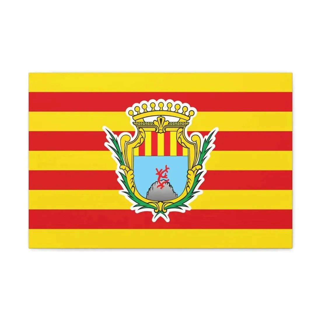 Flag of Alghero Italy - Canvas Wall Art 24″ x 16″ 1.25" - The Sticker Space