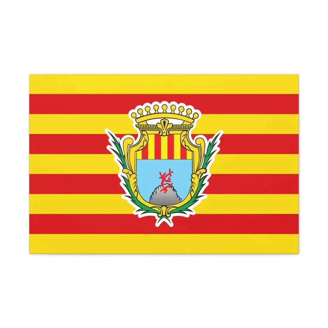 Flag of Alghero Italy - Canvas Wall Art 30" x 20" 1.25" - The Sticker Space