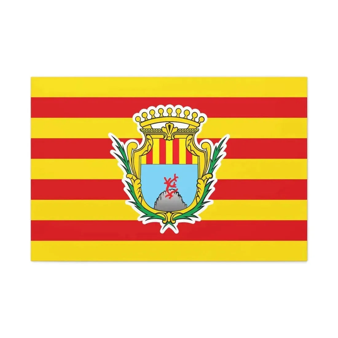 Flag of Alghero Italy - Canvas Wall Art 36" x 24" 1.25" - The Sticker Space