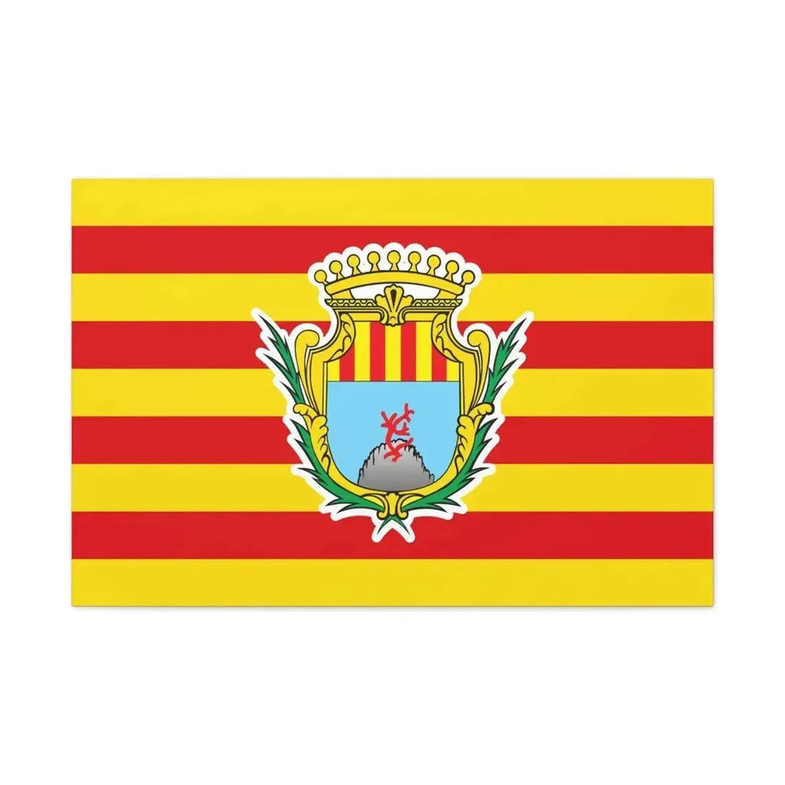 Flag of Alghero Italy - Canvas Wall Art - The Sticker Space