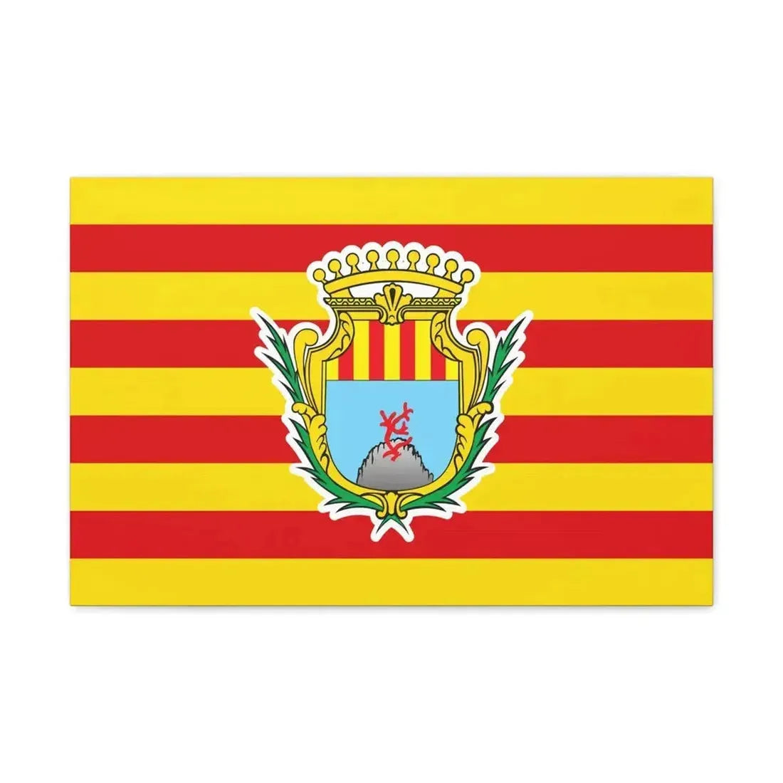 Flag of Alghero Italy - Canvas Wall Art - The Sticker Space