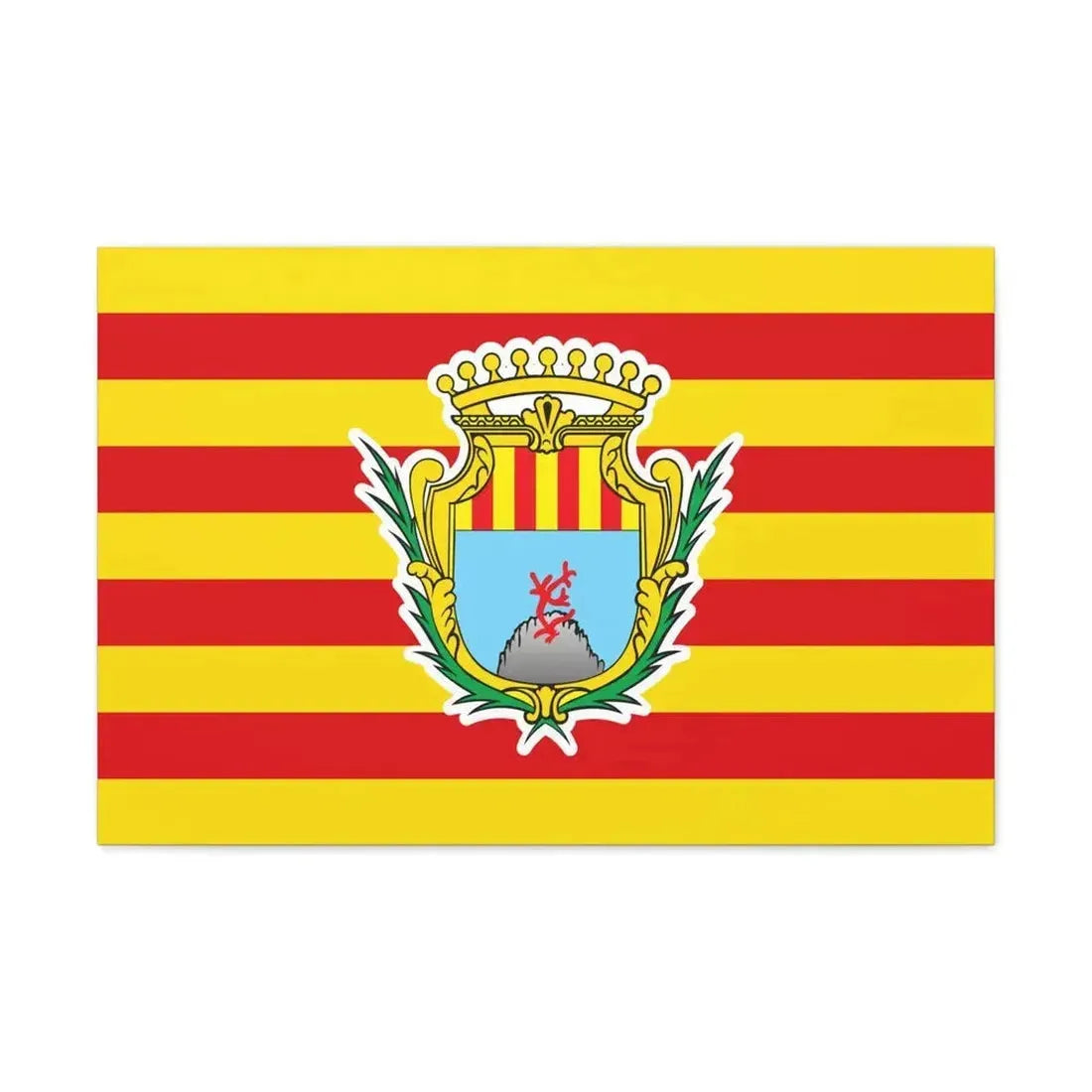 Flag of Alghero Italy - Canvas Wall Art - The Sticker Space