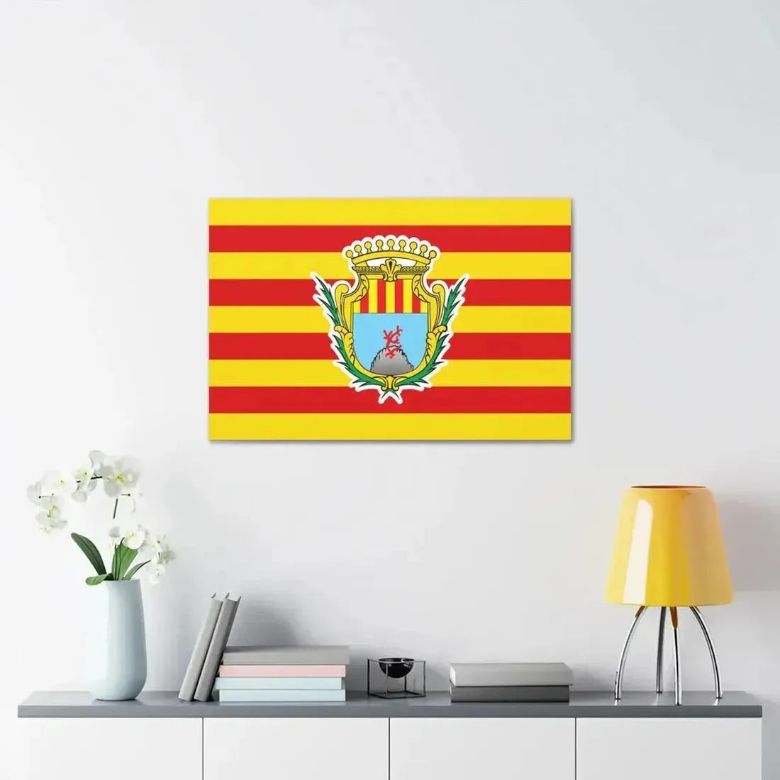Flag of Alghero Italy - Canvas Wall Art - The Sticker Space