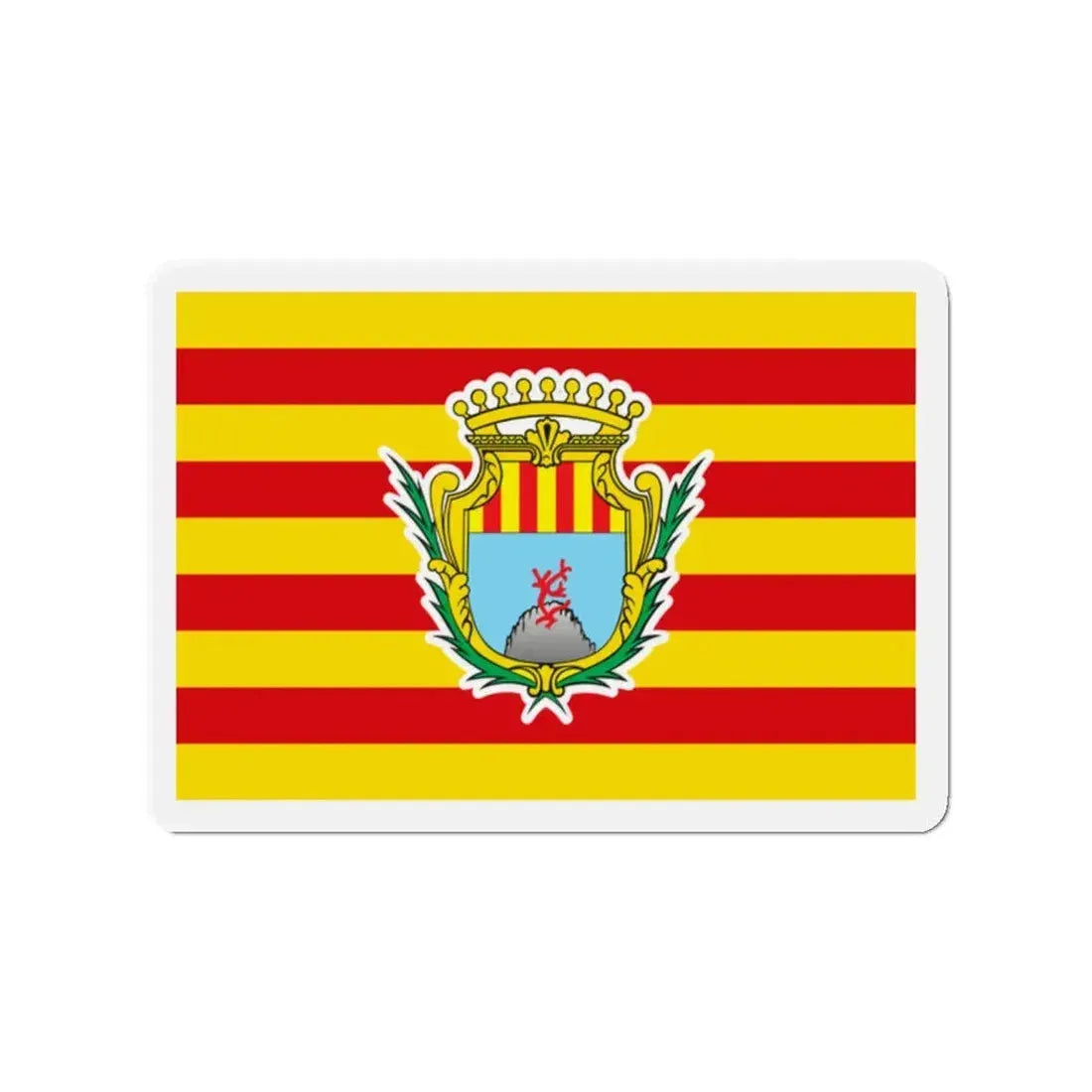 Flag of Alghero Italy - Refrigerator Magnet 2 Inch - The Sticker Space