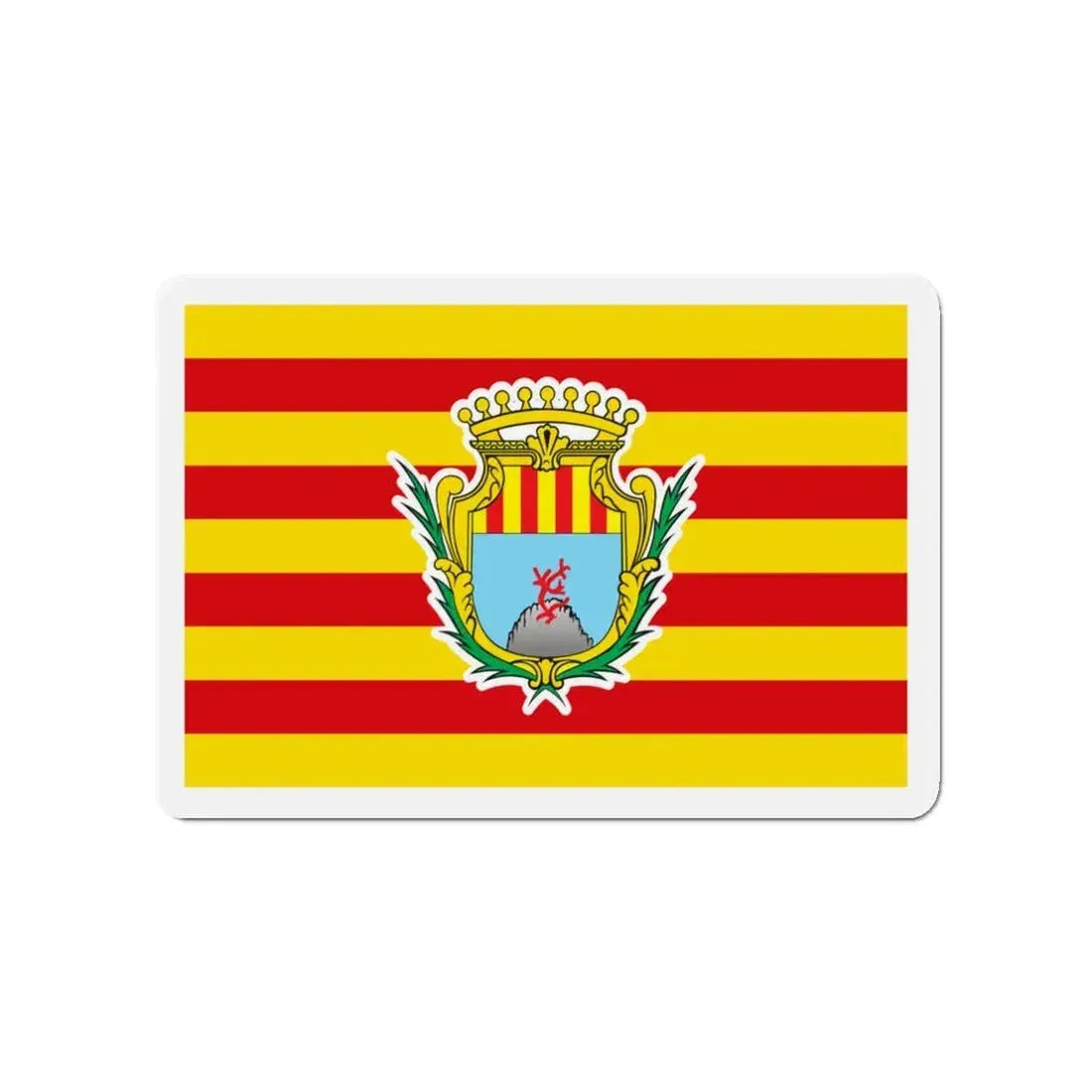 Flag of Alghero Italy - Refrigerator Magnet 3 Inch - The Sticker Space