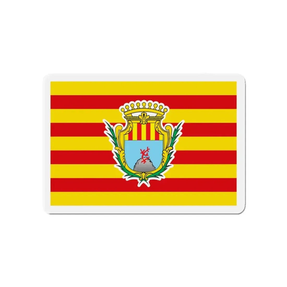 Flag of Alghero Italy - Refrigerator Magnet 4 Inch - The Sticker Space