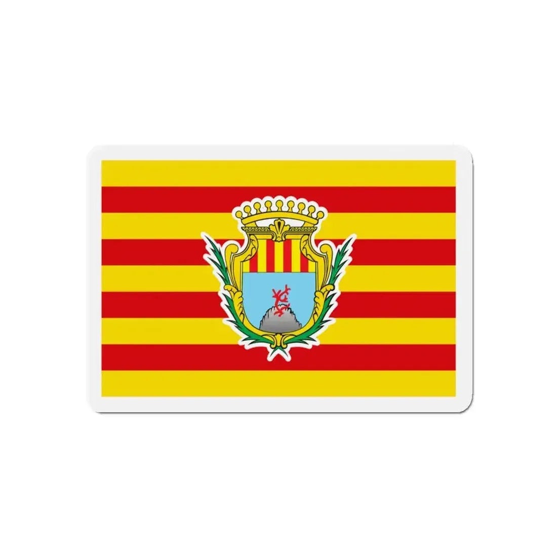 Flag of Alghero Italy - Refrigerator Magnet 5 Inch - The Sticker Space