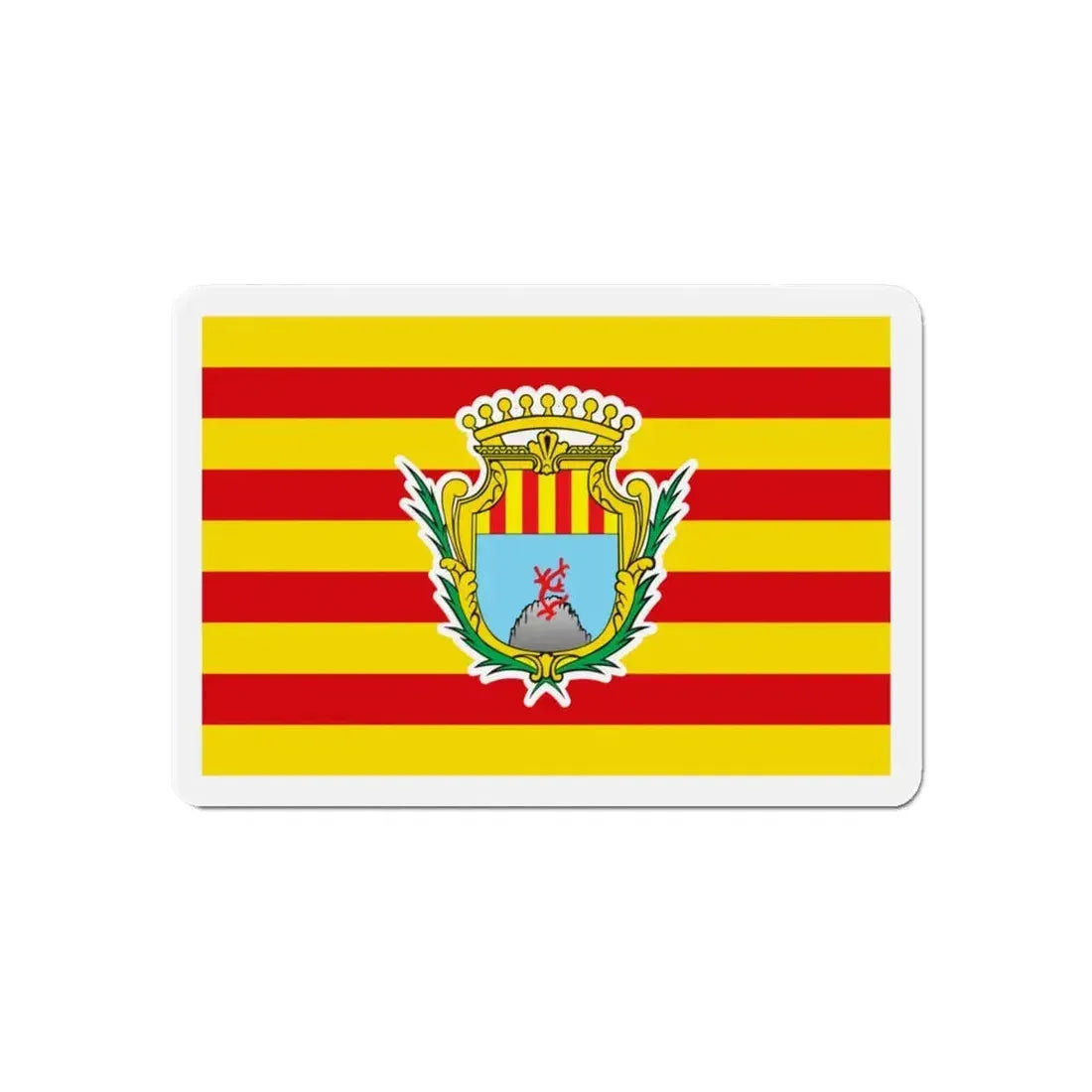 Flag of Alghero Italy - Refrigerator Magnet 6 Inch - The Sticker Space