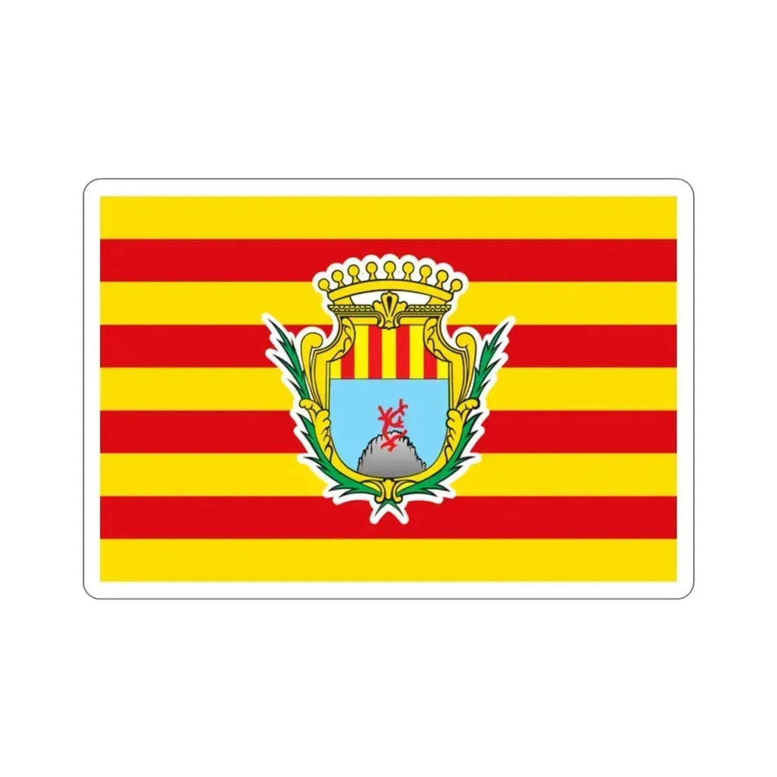 Flag of Alghero Italy STICKER Vinyl Die-Cut Decal 2 Inch - The Sticker Space