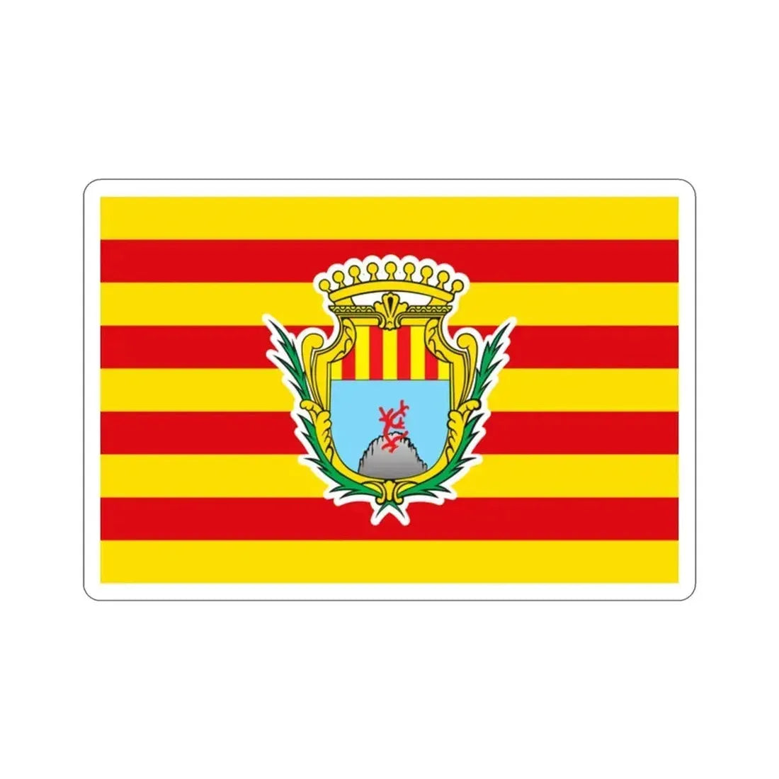 Flag of Alghero Italy STICKER Vinyl Die-Cut Decal 2 Inch - The Sticker Space