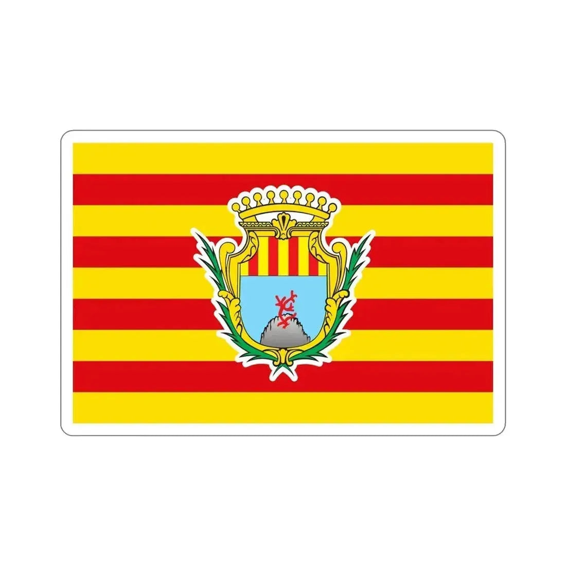 Flag of Alghero Italy STICKER Vinyl Die-Cut Decal 6 Inch - The Sticker Space