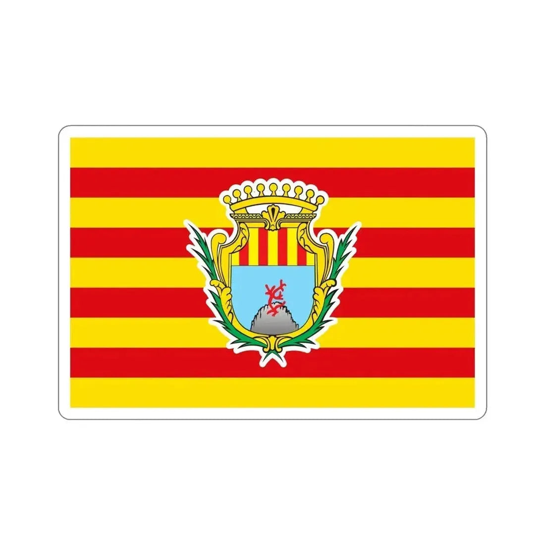 Flag of Alghero Italy STICKER Vinyl Die-Cut Decal - The Sticker Space