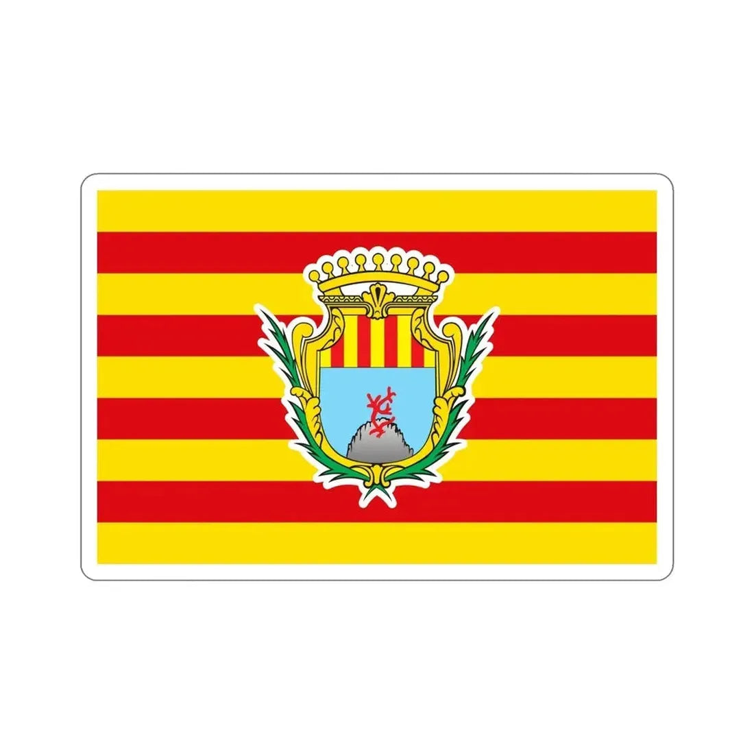 Flag of Alghero Italy STICKER Vinyl Die-Cut Decal - The Sticker Space