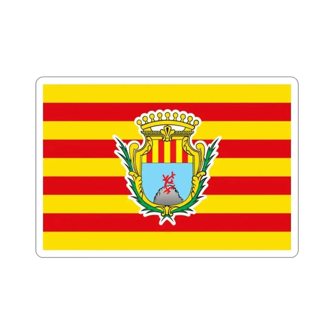 Flag of Alghero Italy STICKER Vinyl Die-Cut Decal - The Sticker Space