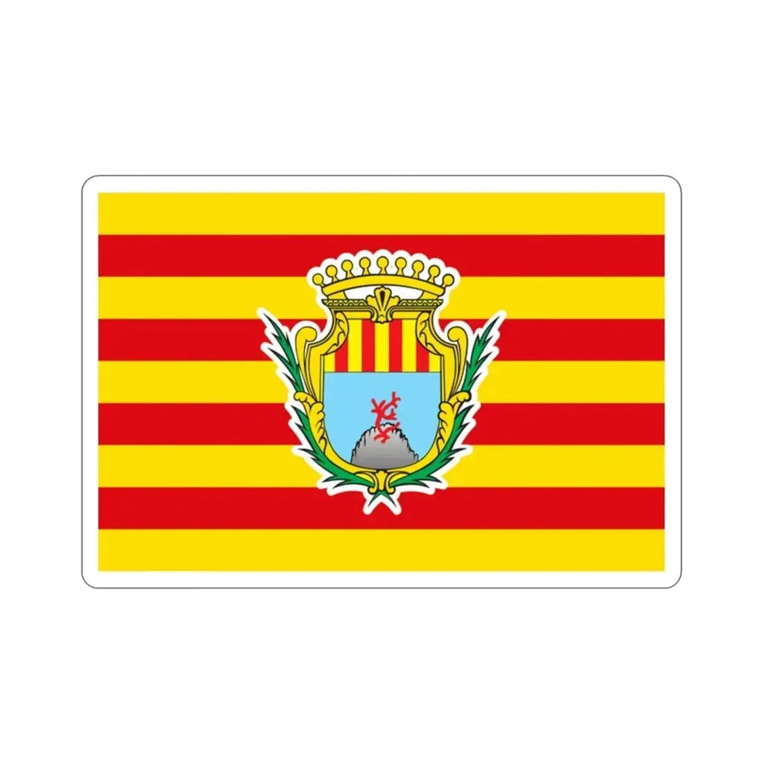 Flag of Alghero Italy STICKER Vinyl Die-Cut Decal - The Sticker Space