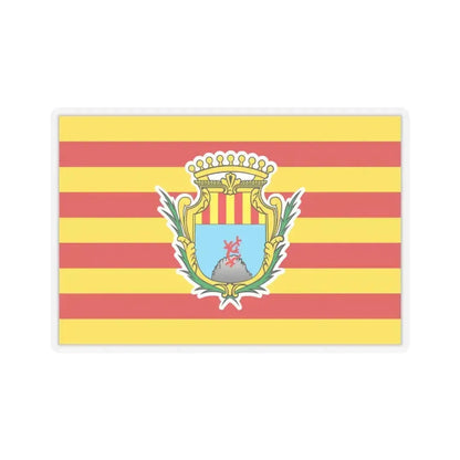 Flag of Alghero Italy - STICKER Vinyl Kiss-Cut Decal 3 Inch Transparent - The Sticker Space