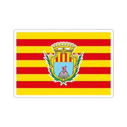 Flag of Alghero Italy - STICKER Vinyl Kiss-Cut Decal 4 Inch White - The Sticker Space