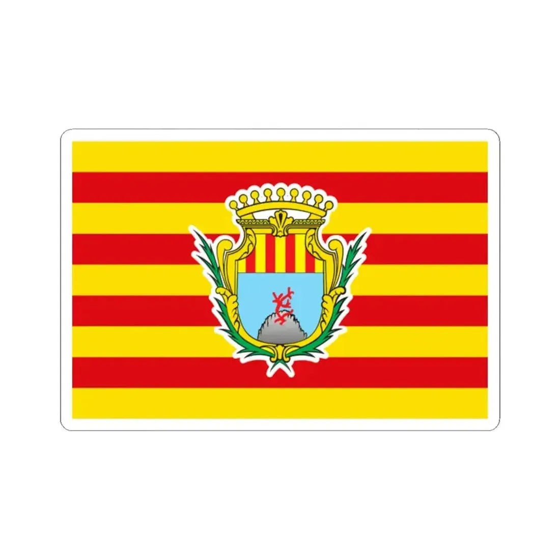 Flag of Alghero Italy - STICKER Vinyl Kiss-Cut Decal - The Sticker Space