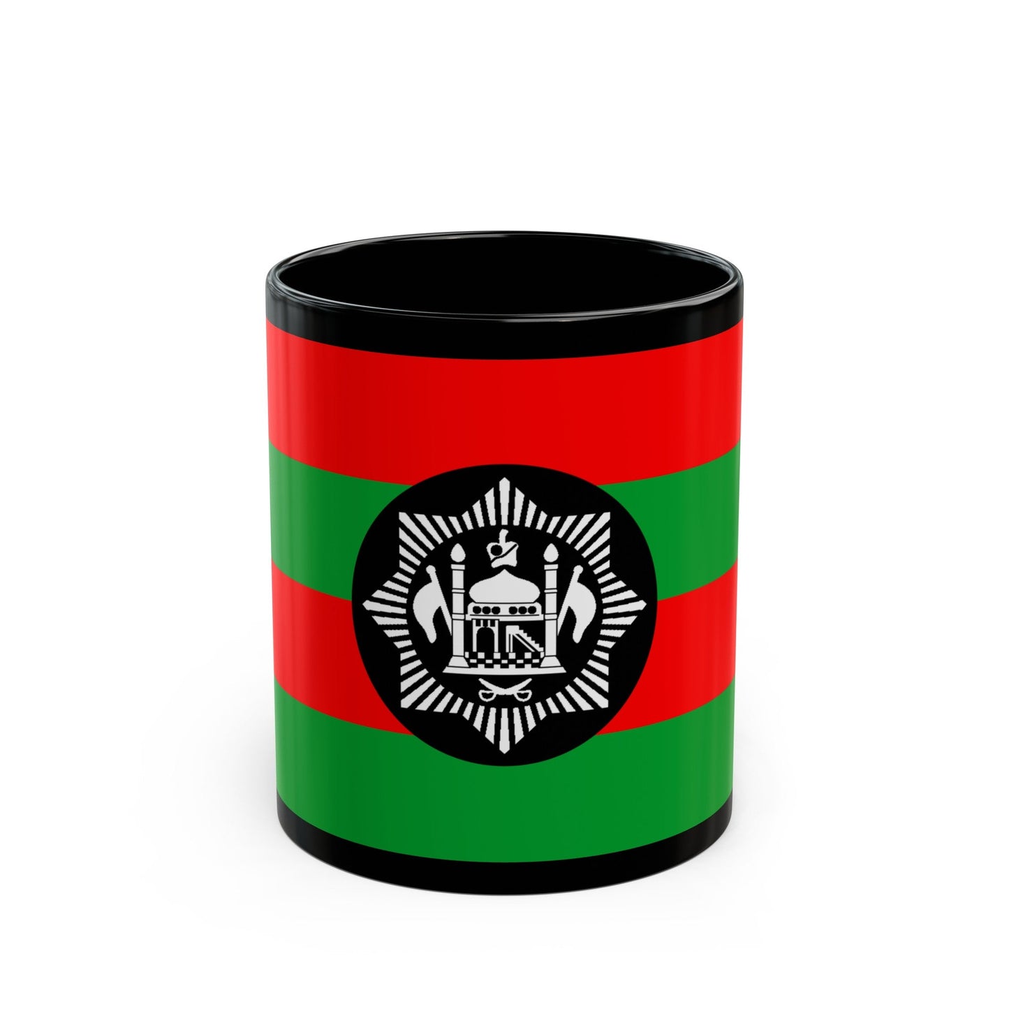 Flag of Ali Ahmad Khan's rebellion against Habibullah Kalakani - Black Coffee Mug-11oz-The Sticker Space