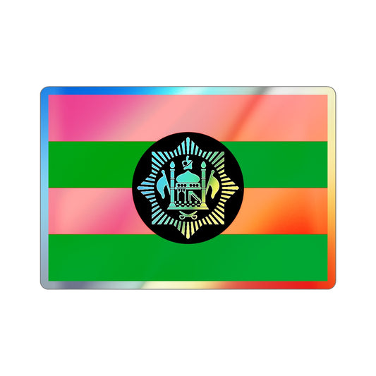 Flag of Ali Ahmad Khan's rebellion against Habibullah Kalakani Holographic STICKER Die-Cut Vinyl Decal-6 Inch-The Sticker Space