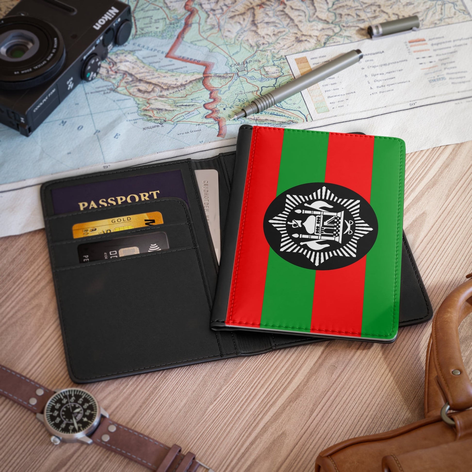 Flag of Ali Ahmad Khan's rebellion against Habibullah Kalakani - Passport Holder-3.9" x 5.8"-The Sticker Space