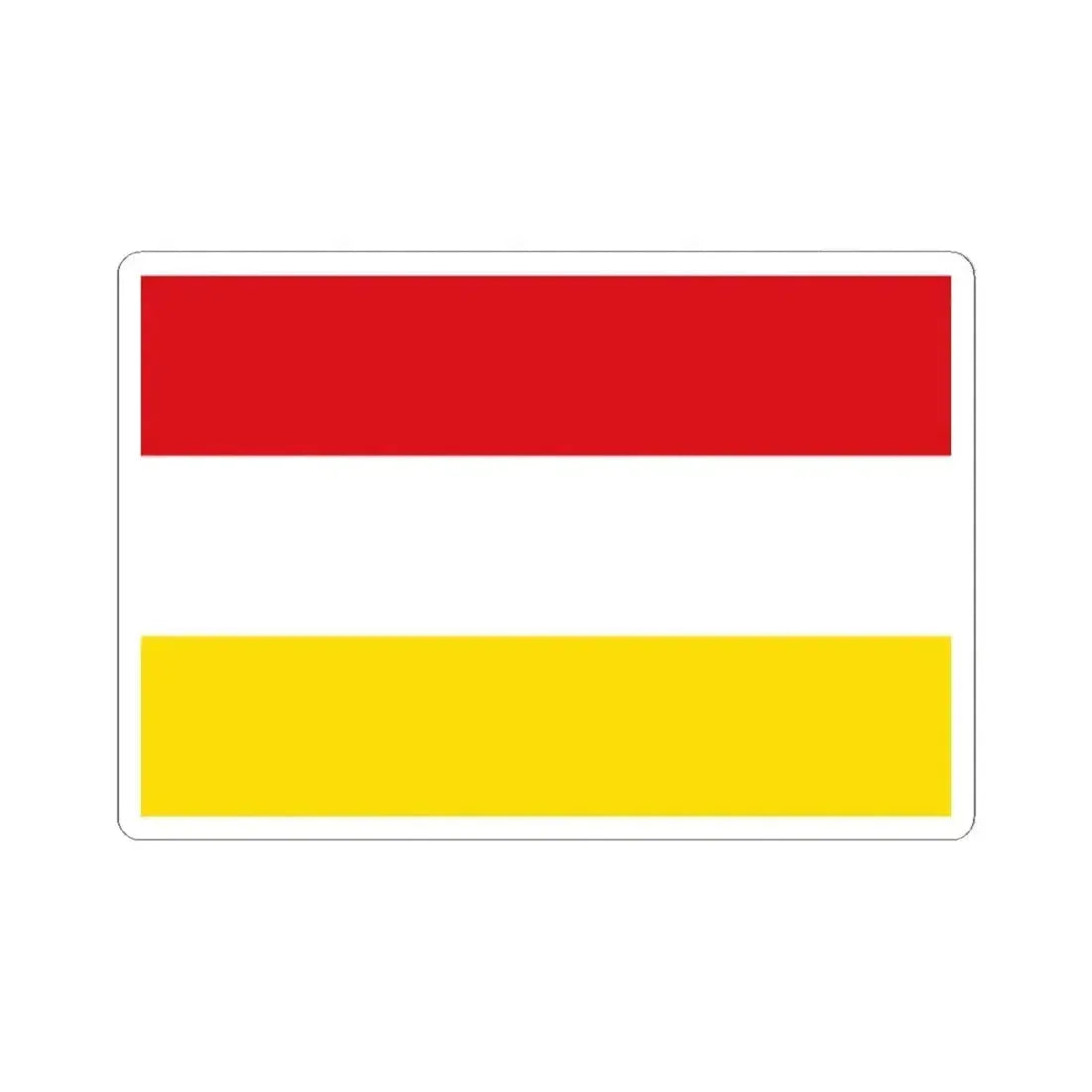 Flag of Alken (Belgium) STICKER Vinyl Kiss-Cut Decal 2 Inch White - The Sticker Space
