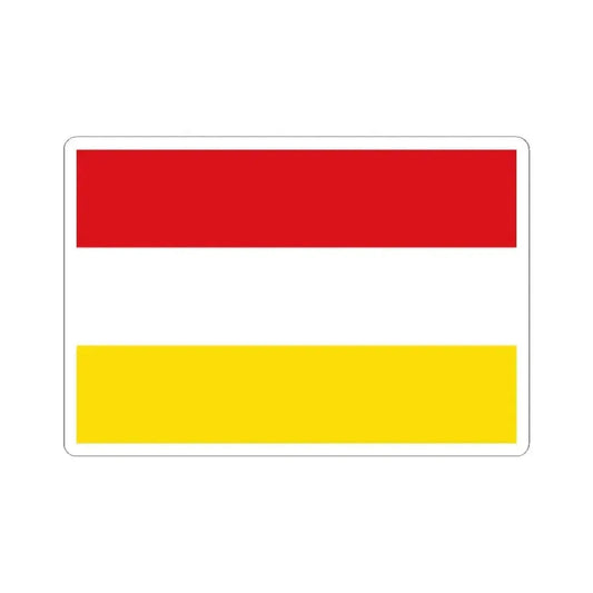 Flag of Alken (Belgium) STICKER Vinyl Kiss-Cut Decal 2 Inch White - The Sticker Space