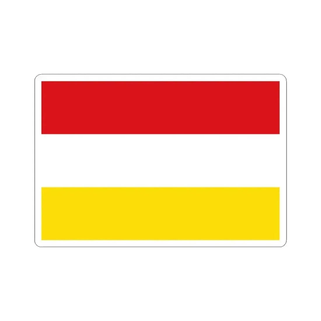 Flag of Alken (Belgium) STICKER Vinyl Kiss-Cut Decal 3 Inch White - The Sticker Space