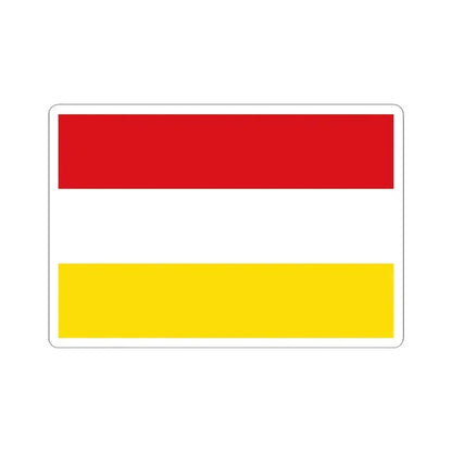 Flag of Alken (Belgium) STICKER Vinyl Kiss-Cut Decal 4 Inch White - The Sticker Space