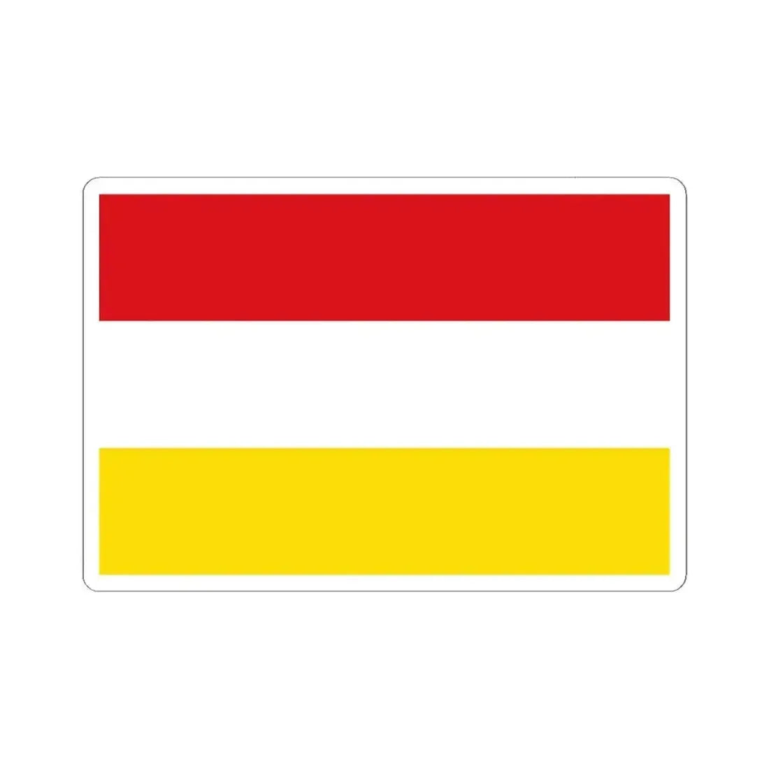 Flag of Alken (Belgium) STICKER Vinyl Kiss-Cut Decal 6 Inch White - The Sticker Space