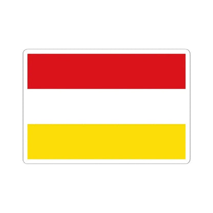 Flag of Alken (Belgium) STICKER Vinyl Kiss-Cut Decal 6 Inch White - The Sticker Space