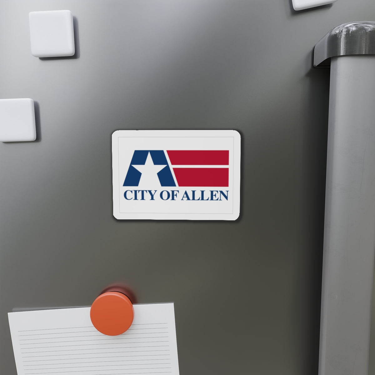 Flag of Allen Texas - Die-Cut Magnet-The Sticker Space