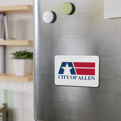 Flag of Allen Texas - Die-Cut Magnet-The Sticker Space