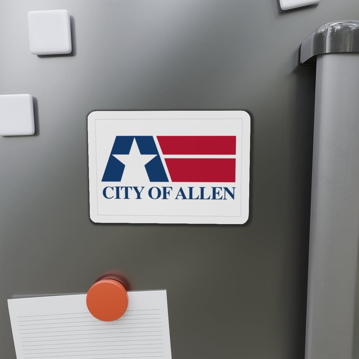 Flag of Allen Texas - Die-Cut Magnet-The Sticker Space