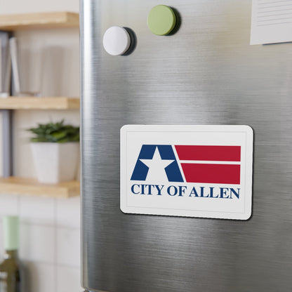 Flag of Allen Texas - Die-Cut Magnet-The Sticker Space