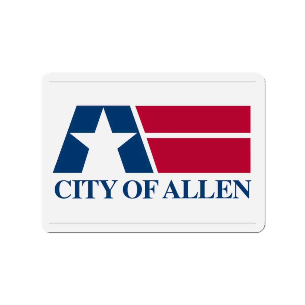 Flag of Allen Texas - Die-Cut Magnet-2" x 2"-The Sticker Space