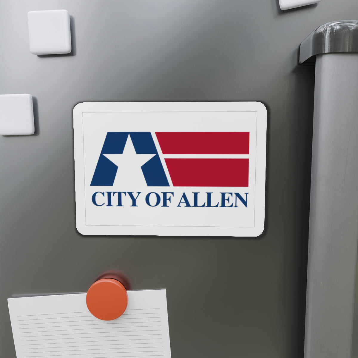 Flag of Allen Texas - Die-Cut Magnet-The Sticker Space