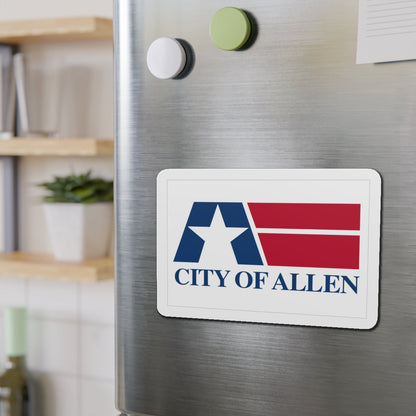 Flag of Allen Texas - Die-Cut Magnet-The Sticker Space