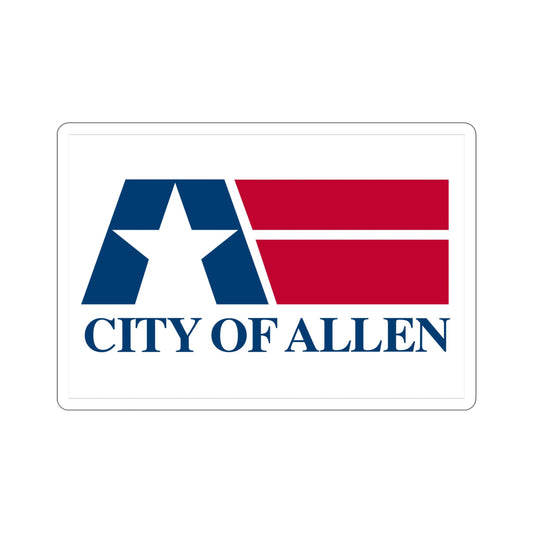 Flag of Allen Texas USA STICKER Vinyl Die-Cut Decal-6 Inch-The Sticker Space