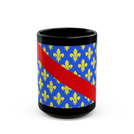 Flag of Allier France 2 - Black Coffee Mug-15oz-The Sticker Space