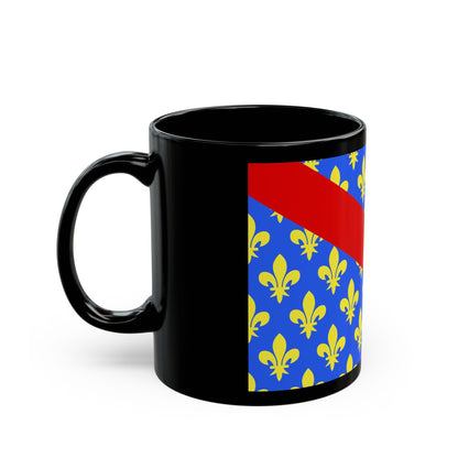 Flag of Allier France 2 - Black Coffee Mug-The Sticker Space