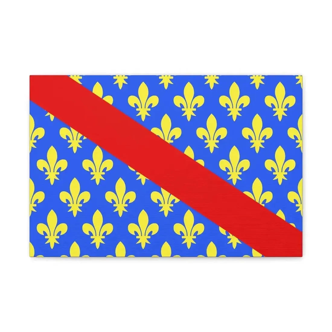 Flag of Allier France 2 - Canvas Wall Art 18″ x 12″ 1.25" - The Sticker Space