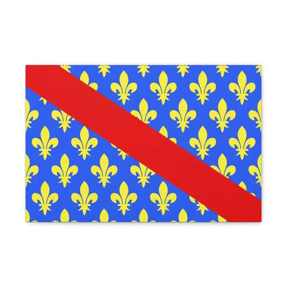 Flag of Allier France 2 - Canvas Wall Art 18″ x 12″ 1.25" - The Sticker Space